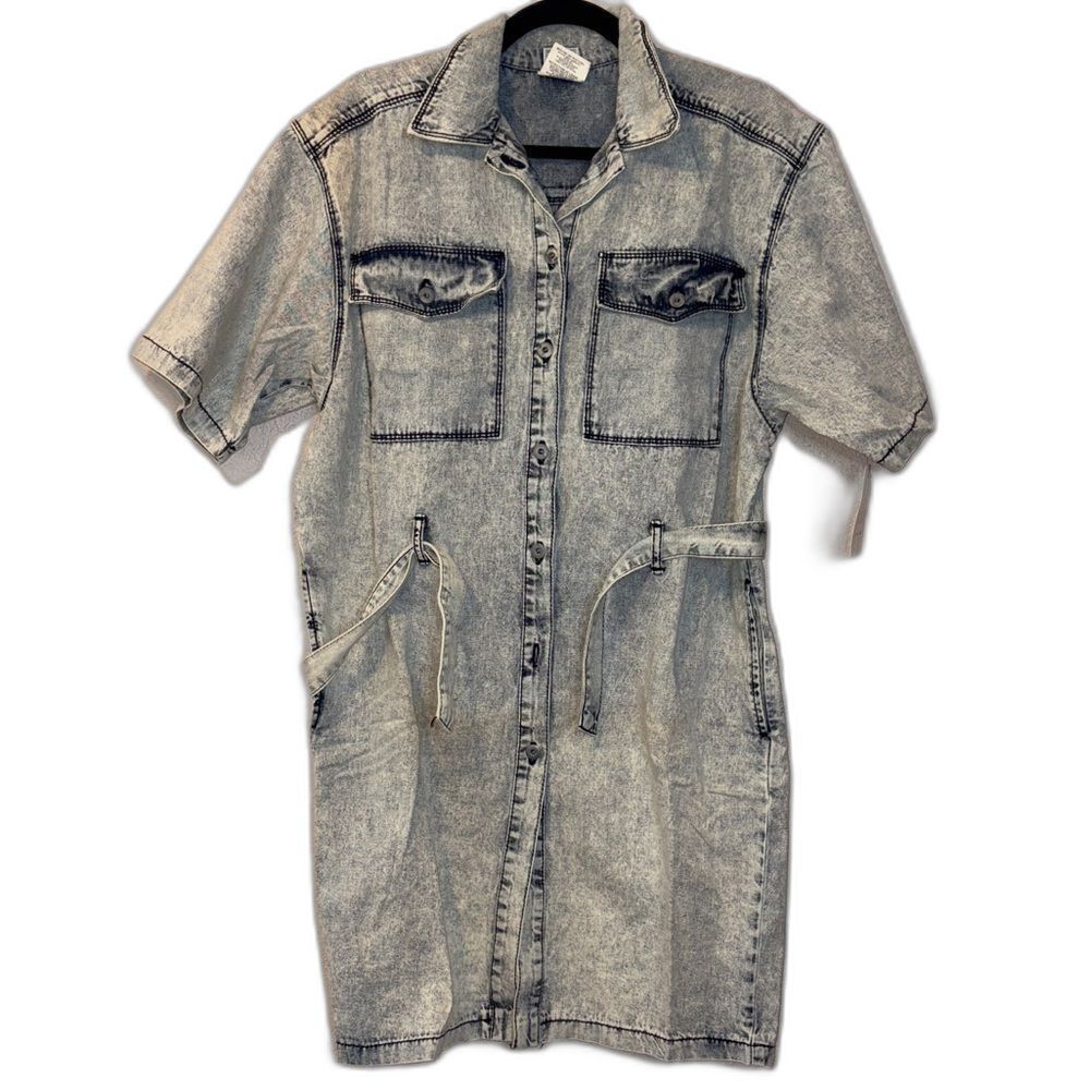 Vintage Pulse Jeans acid wash denim dress size 9
